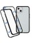Düşmeye Karşı Tam Kapsamlı Metal Çerçeve + Çift Taraflı Temperli Cam Manyetik Emici Telefon Kılıfı iPhone 13 6.1 Inç - Siyah (Yurt Dışından) 1