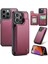iPhone 15 Pro Max Telefon Kılıfı Caseme C22 Deri Arka Kapak Rfıd Engelleme Kart Yuvaları Ile-Kırmızı (Yurt Dışından) 1