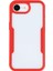 iPhone 16E Kılıfı Akrilik+Tpu Şeffaf Telefon Kılıfı Pet Ekran Filmi-Kırmızı (Yurt Dışından) 2