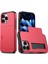 iPhone 16 Pro Kılıfı Gizli Kart Tutucu Tpu+Pc Telefon Kılıfı-Kırmızı (Yurt Dışından) 1