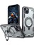 iPhone 14/13 Kılıfı Magsafe Askeri Koruma Pc+Tpu Kickstand Telefon Kılıfı-Gri ile Uyumlu (Yurt Dışından) 1