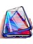 iPhone 15 Plus Için Telefon Kılıfı Manyetik Adsorpsiyon Metal Çerçeve + Çift Taraflı Temperli Cam Şeffaf Telefon Kılıfı - Mavi (Yurt Dışından) 3