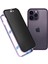 iPhone 14 Pro Için Düşmeye Dayanıklı Anti-Peep Telefon Kılıfı Metal Çerçeve + Çift Taraflı Temperli Cam Hibrit Kapak Manyetik Kapatma ile - Mor (Yurt Dışından) 1