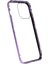 iPhone 14 Pro Için Düşmeye Dayanıklı Anti-Peep Telefon Kılıfı Metal Çerçeve + Çift Taraflı Temperli Cam Hibrit Kapak Manyetik Kapatma ile - Mor (Yurt Dışından) 2