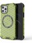 iPhone 12 Pro Max Manyetik Kılıf 4 Köşe Darbeye Dayanıklı Hava Yastığı Petek Tpu+Pc Kapak-Yeşil (Yurt Dışından) 1