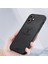 iPhone 16 Plus Kılıf Geyik Desenli Kumaş Doku Pu Deri Hibrit Telefon Kılıfı-Gri (Yurt Dışından) 4