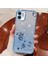 Kadem Degrade Simli Toz Tpu Kılıf iPhone 12 6.1 Inç, Yapay Elmas Dekor Çiçek Desenli Düşmeye Karşı Koruyucu Kılıf-Mavi (Yurt Dışından) 1