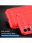 1.8mm Karbon Fiber Fırçalanmış Doku Darbe Tamponu Tpu Arka Kılıf Cep Telefonu Kılıfı iPhone 11 6.1 Inç-Kırmızı (Yurt Dışından) 2