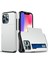 Slide Kart Tutucu Düşmeye Karşı Koruyucu Pc + Tpu Hibrit Arka Telefon Kılıfı iPhone 13 Mini 5.4 Inç-Gümüş (Yurt Dışından) 1