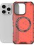 iPhone 16 Pro Manyetik Kılıf Güçlendirilmiş Köşe Petek Tpu+Pc Telefon Kılıfı-Kırmızı (Yurt Dışından) 4