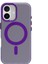 Candy Series iPhone 16 Kılıfı Magsafe Pc+Tpu+Pet Düşmeye Karşı Telefon Kılıfı ile Uyumlu-Mor (Yurt Dışından) 1
