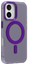 Candy Series iPhone 16 Kılıfı Magsafe Pc+Tpu+Pet Düşmeye Karşı Telefon Kılıfı ile Uyumlu-Mor (Yurt Dışından) 3