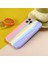 iPhone 15 Pro Max Için Gökkuşağı Ka Sıvı Silikon + Pc Çizilmez Kapak Fiber Astar Telefon Kılıfı-Pembe (Yurt Dışından) 5