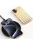 iPhone 16 Kılıf Dokuma Doku Elektrokaplama Kenar Deri Kaplamalı Pc+Tpu Telefon Kılıfı-Altın (Yurt Dışından) 5
