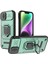 iPhone 15 Plus Telefon Kılıfı Düşme Korumalı Pc+Tpu Ayaklık Kapağı Kayar Kamera Kapağı-Yeşil (Yurt Dışından) 1
