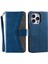 iPhone 14 Pro Max 6.7 Inç Stand Fonksiyonu Ekleme Dikiş Cilt Dokunma Telefon Kılıfı Pu Deri + Tpu Kılıf-Mavi (Yurt Dışından) 1