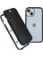 iPhone 15 Plus Anti-Casus Telefon Kılıfı Manyetik Adsorpsiyon Metal Çerçeve + Çift Taraflı Temperli Cam Darbeye Dayanıklı Kapak - Siyah (Yurt Dışından) 1