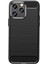 iPhone 14 Pro Max 6.7 Inç Koruyucu Ince Kılıf Fırçalanmış Karbon Fiber Doku Tpu Kılıf Düşmeye Karşı Cep Telefonu Kılıfı-Siyah (Yurt Dışından) 3