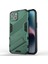 iPhone 14 6.1 Inç Sert Pc Yumuşak Tpu Hibrit Telefon Kılıfı Kickstand Eller Serbest Koruyucu Kılıf-Yeşil (Yurt Dışından) 1