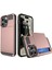 iPhone 15 Için Pc+Tpu Telefon Kılıfı, Kayar Kart Tutucu Çizilmez Arka Kılıf-Gül Altını (Yurt Dışından) 1