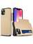 iPhone 14 Plus 6.7 Inç Için Kart Tutucu Telefon Kılıfı, Tpu + Pc Çift Katmanlı Koruyucu Kılıf-Altın (Yurt Dışından) 1