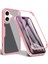 iPhone 16 Kılıfı Akrilik+Tpu Şeffaf Telefon Kılıfı Pet Ekran Filmi-Pembe (Yurt Dışından) 1
