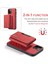 Dg.mıng M2 Serisi Gelişmiş Dört Köşe Manyetik Çıkarılabilir 8 Kart Yuvası Tasarımı Kablosuz Şarj Hibrit Kickstand Kılıf iPhone 13 Pro Max 6.7 Inç-Kırmızı (Yurt Dışından) 5