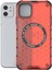 iPhone 11 Kılıfı Için Magsafe Honeycomb Tasarım Tpu+Pc Telefon Kılıfı-Kırmızı ile Uyumlu (Yurt Dışından) 4