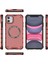 iPhone 11 Kılıfı Için Magsafe Honeycomb Tasarım Tpu+Pc Telefon Kılıfı-Kırmızı ile Uyumlu (Yurt Dışından) 5