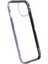 iPhone 14 Anti-Casus Telefon Kılıfı Metal Çerçeve + Çift Taraflı Temperli Cam Manyetik Tam Koruma Kılıfı - Mor (Yurt Dışından) 2