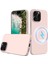 iPhone 16 Pro Max Manyetik Kılıf Koruyucu Sıvı Silikon Telefon Kılıfı-Pembe (Yurt Dışından) 1