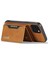 Dg.mıng M2 Serisi iPhone 15 Plus Kickstand Telefon Kılıfı Pu+Pc+Tpu Manyetik Cüzdan Telefon Kılıfı-Kahverengi (Yurt Dışından) 4