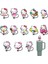 1-25PCS Hello Kitty Miniso Araba Termos Kupası 3040OZ CUP10MM Saman Toppers Yeniden Kullanılabilir Toz Geçirmez Saman Kapağı Renk: 13 Pcs A Set (Yurt Dışından) 1