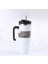 20 Oz/30 Oz Paslanmaz Çelik Araba Termos Şişe Seyahat Spor Su Şişesi Kollu Saman Kupa Açık Kahve Fincanı ile Büyük Kapasite: 600ML/RENK: Beyaz (Yurt Dışından) 1
