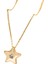 Lucky Star Basit Beş Köşeli Yıldız Kolye Sanatsal Retro Yıldız Köprücük Zinciri 18K Altın Kaplamalı Titanyum Çelik (Yurt Dışından) 2