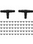 200 Adet 1/4 Inç Evrensel Dikenli Tee Bağlantı Parçaları, 1/4 Inç Su Hortumu Konnektörleri Için Damla Sulama Dikenli Konnektörler (Yurt Dışından) 1