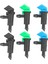 90 Adet Damla Verici, 3 Boyutta Bahçe Bayrağı Sulama Damlatıcılar, Ağaçlar ve Çalılar Sulama Için Saatte 1 Gph, 2 Gph, 4 Gph (Yurt Dışından) 1
