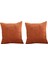 Yanık Turuncu Yastık Kılıfları 18X18 Inç 2'li Set Modern Çiftlik Evi Rustik Dekoratif Yastık Kılıfı Kare Yastık Kılıfı (Yurt Dışından) 1