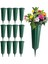 12 Adet Mezarlık Vazoları Sivri Uçlu Anıt Çiçek Vazoları Mezar Çiçek Tutucusu Yerdeki Koni Kazıklı Vazolar Yeşil (Yurt Dışından) 2