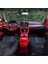 Honda Civic 10TH 2016-2021 Için 3pcs Kırmızı Merkezi Konsol Kol Dayama Kutusu Kaplama Kapağı (Yurt Dışından) 4
