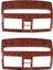 Toyota Camry Için 2006-2011 2pc Ahşap Abs Araba Ön Merkez Klima Havalandırma Outlet Kapak Döşeme Araç Stil Aksesuarları (Yurt Dışından) 1