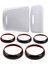 Krom Abs Merkezi Depolama Kutusu Panel Trim Kez Tablası Kapak 5 Pcs Air Niceling Havalandırma Outlet Kapak Döşeme Etiketi Kırmızı (Yurt Dışından) 1