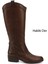 Kadın Kahve Antik Fermuarlı Kalın Topuklu Hakiki Deri Kovboy Çizme 1