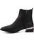 Kadın Siyah Fermuarlı Sivri Burun Kalın Topuklu Chelsea Bot 3
