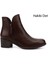 Kadın Kahve Antik Çift Fermuarlı Kalın Topuklu Hakiki Deri Bot 1