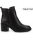 Kadın Siyah Fermuarlı Kalın Topuklu Hakiki Deri Bot 1