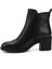 Kadın Siyah Fermuarlı Kalın Topuklu Hakiki Deri Bot 3