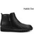 Kadın Siyah Floter Çift Fermuarlı Termo Taban Hakiki Deri Bot 1