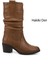 Kadın Vizon Antik Kalın Topuklu Körüklü Hakiki Deri Çizme 1