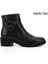 Kadın Siyah Fermuarlı Kalın Topuklu Hakiki Deri Bot 1
